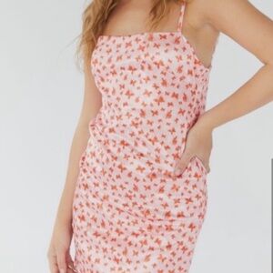 Urban Outfitters Butterfly Satin Slip Mini Dress